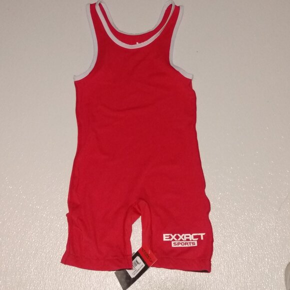 Exxact Sports Red Boys Wrestling Singlet youth size large - Picture 1 of 3
